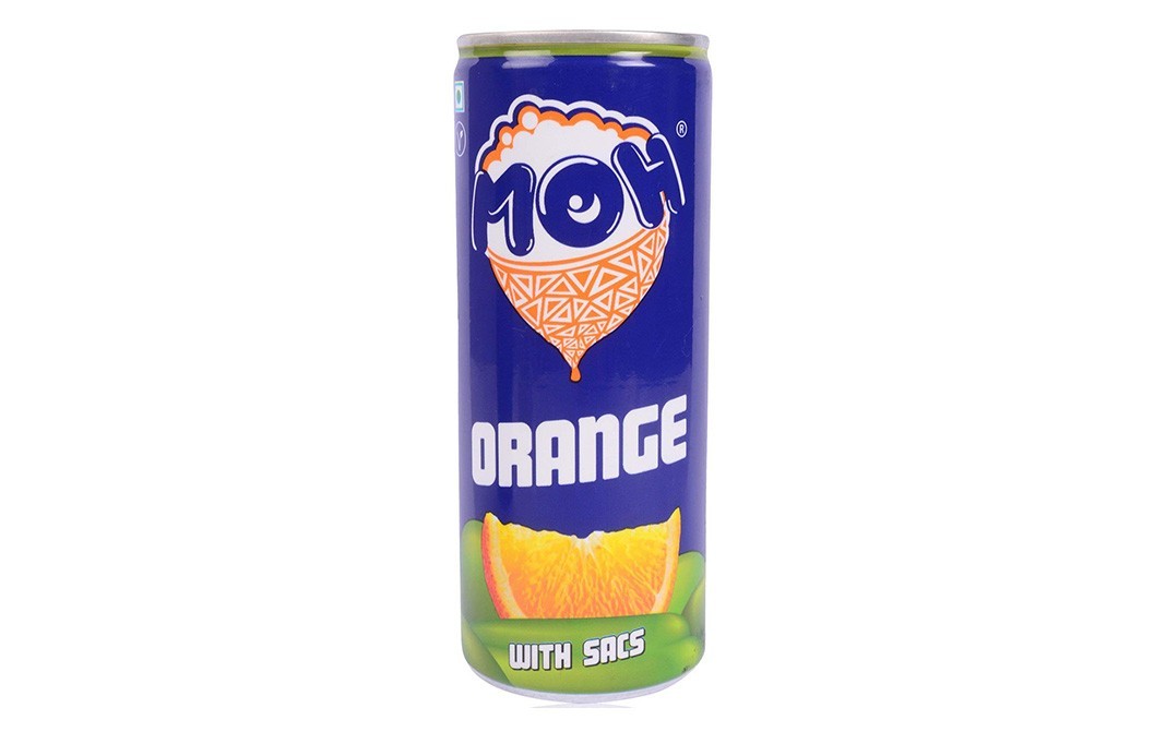 MOH Orange Juice With Sacs    Tin  240 millilitre